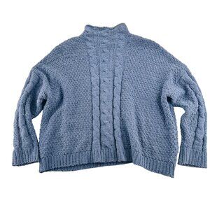 Umgee Women's size Small Oversized Cozy Sweater Blue